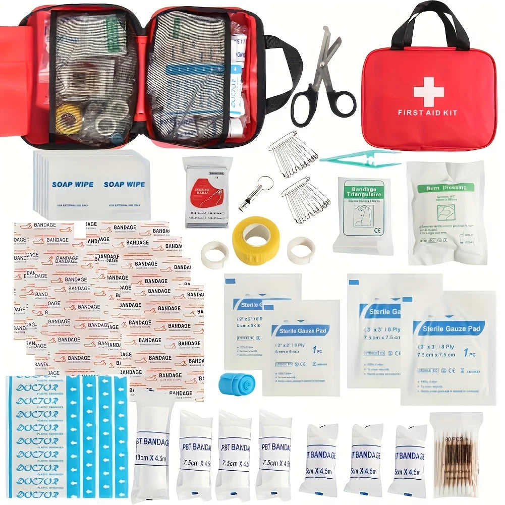 Portable Emergency First Aid Kit – Medical Bag for Home, Travel, Camping & Survival